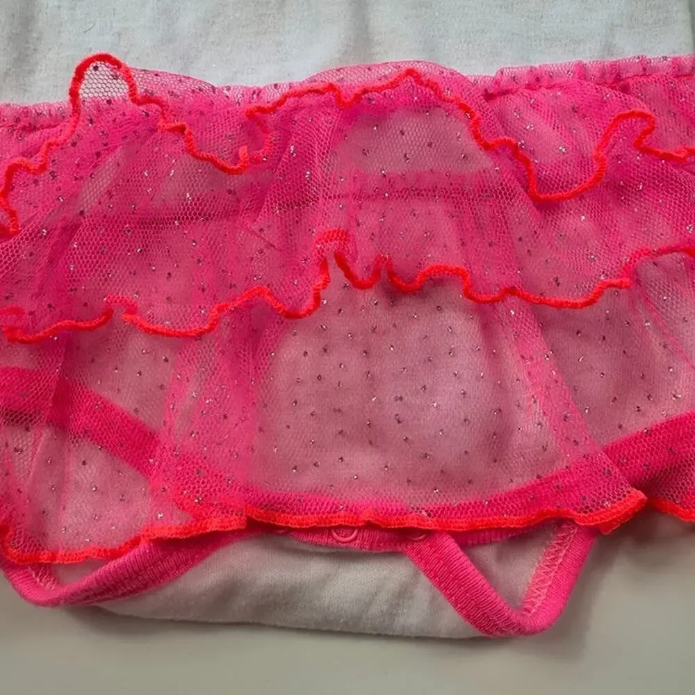 Baby Girls Pink Tutu Love Onesie Bodysuit 6-9 Months